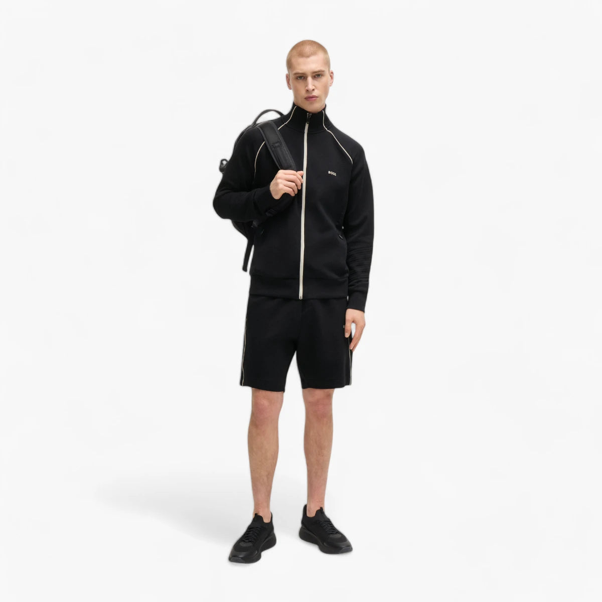 BOSS Green Stretch-Cotton Shorts With Embroidered Artwork | LEVISONS