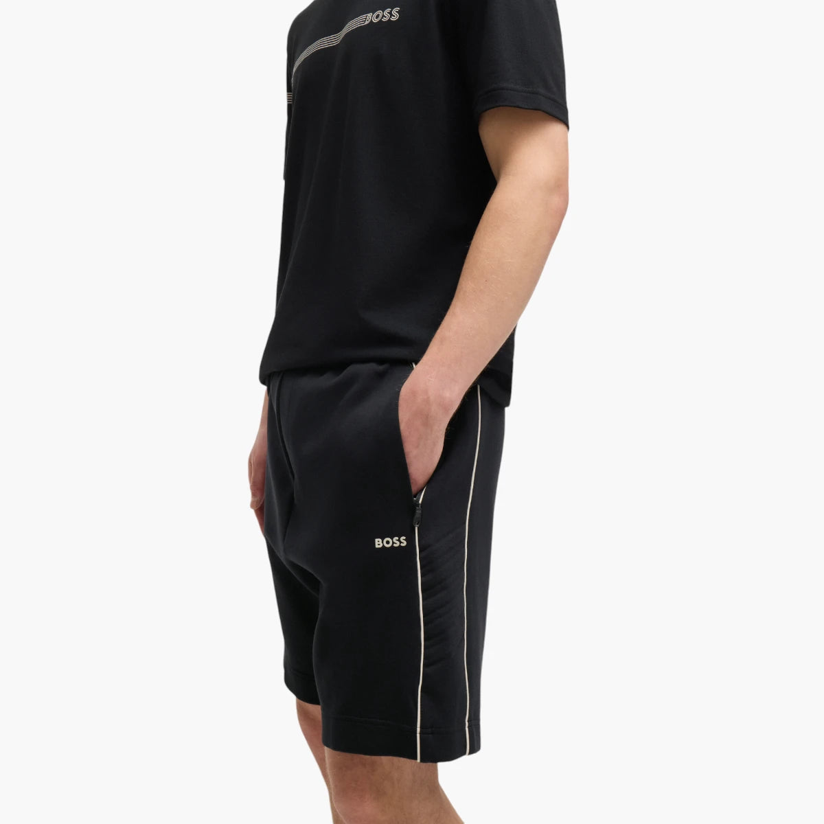 BOSS Green Stretch-Cotton Shorts With Embroidered Artwork | LEVISONS