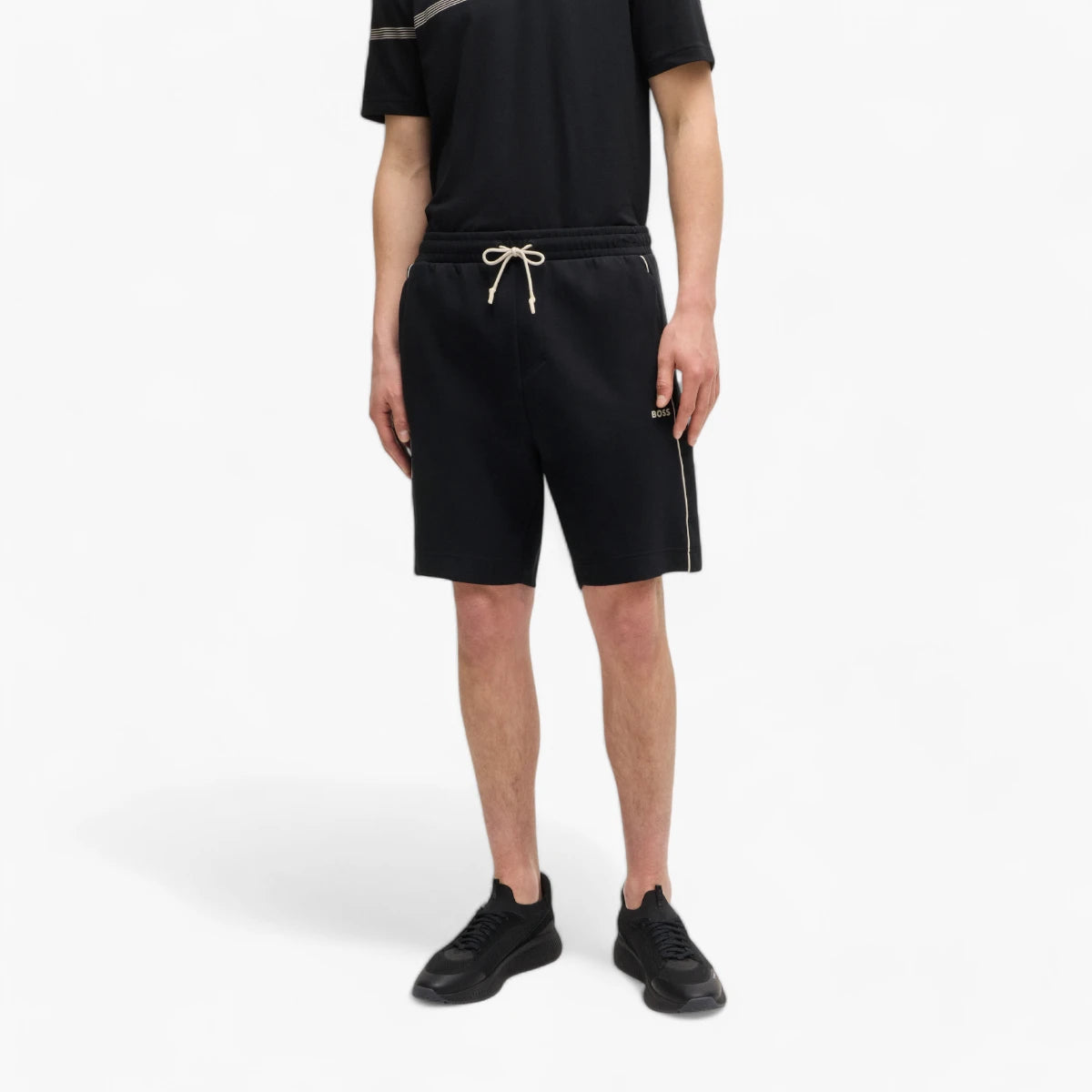 BOSS Green Stretch-Cotton Shorts With Embroidered Artwork | LEVISONS