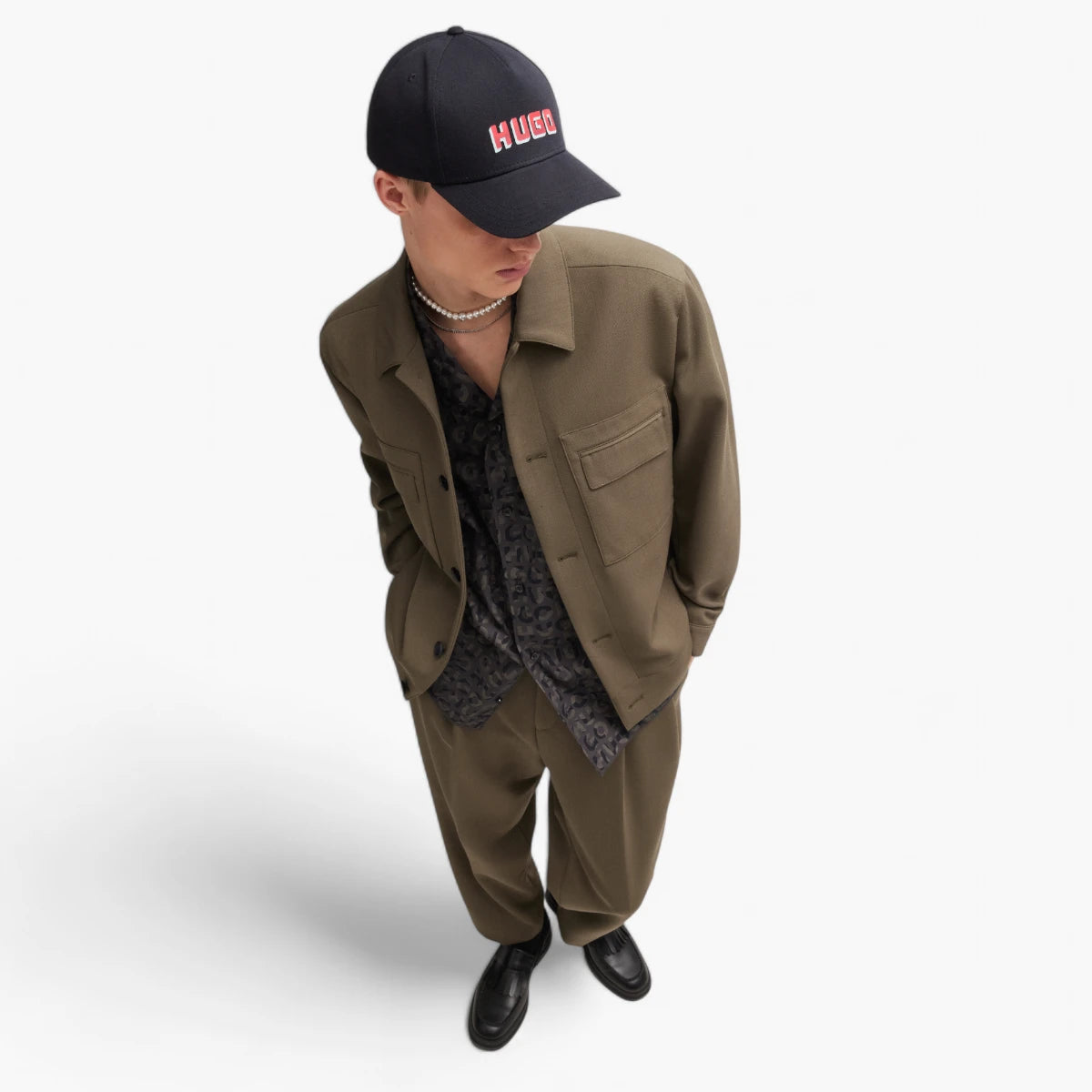 Hugo Red Cotton-Twill Five-Panel Cap With Logo Detail | LEVISONS