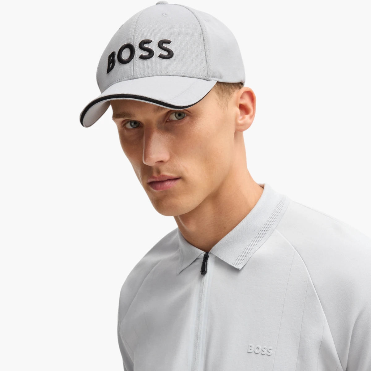 BOSS Green Kitted-Pique Siz-Panel Cap With Embroidered Logo | LEVISONS