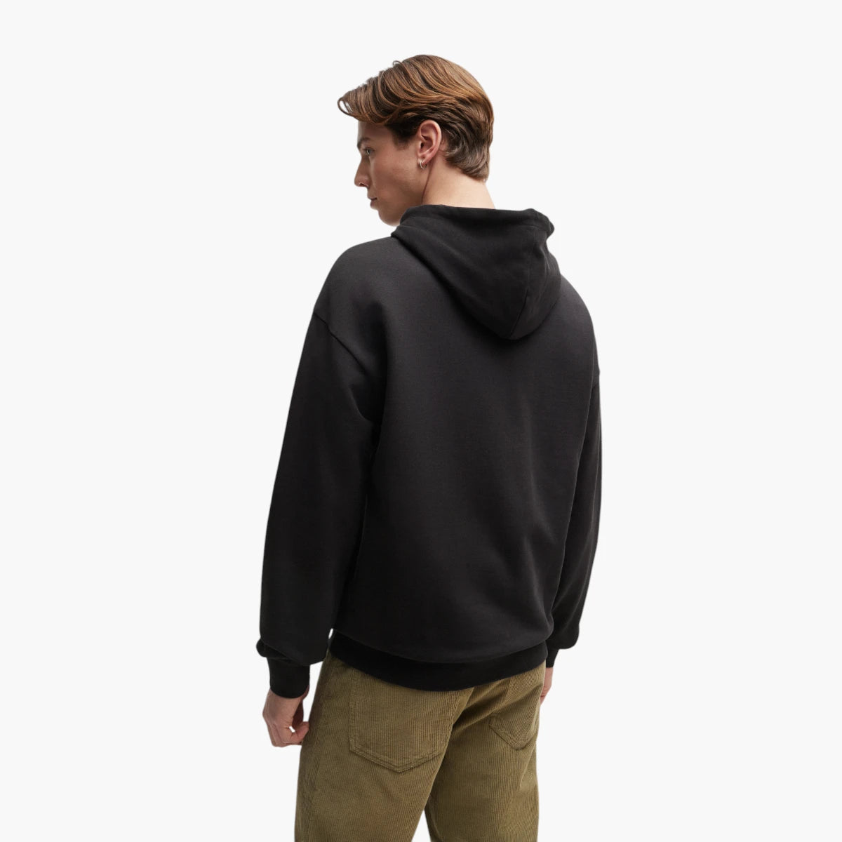 Hugo Blue Cotton-Terry Hoodie With New-Season Logo Artwork | LEVISONS