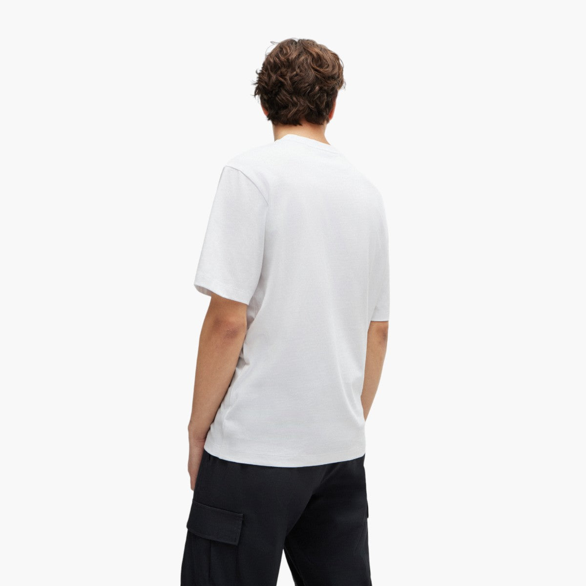 Hugo Blue Cotton-Jersey T-Shirt With Smiley-Face Logo | LEVISONS