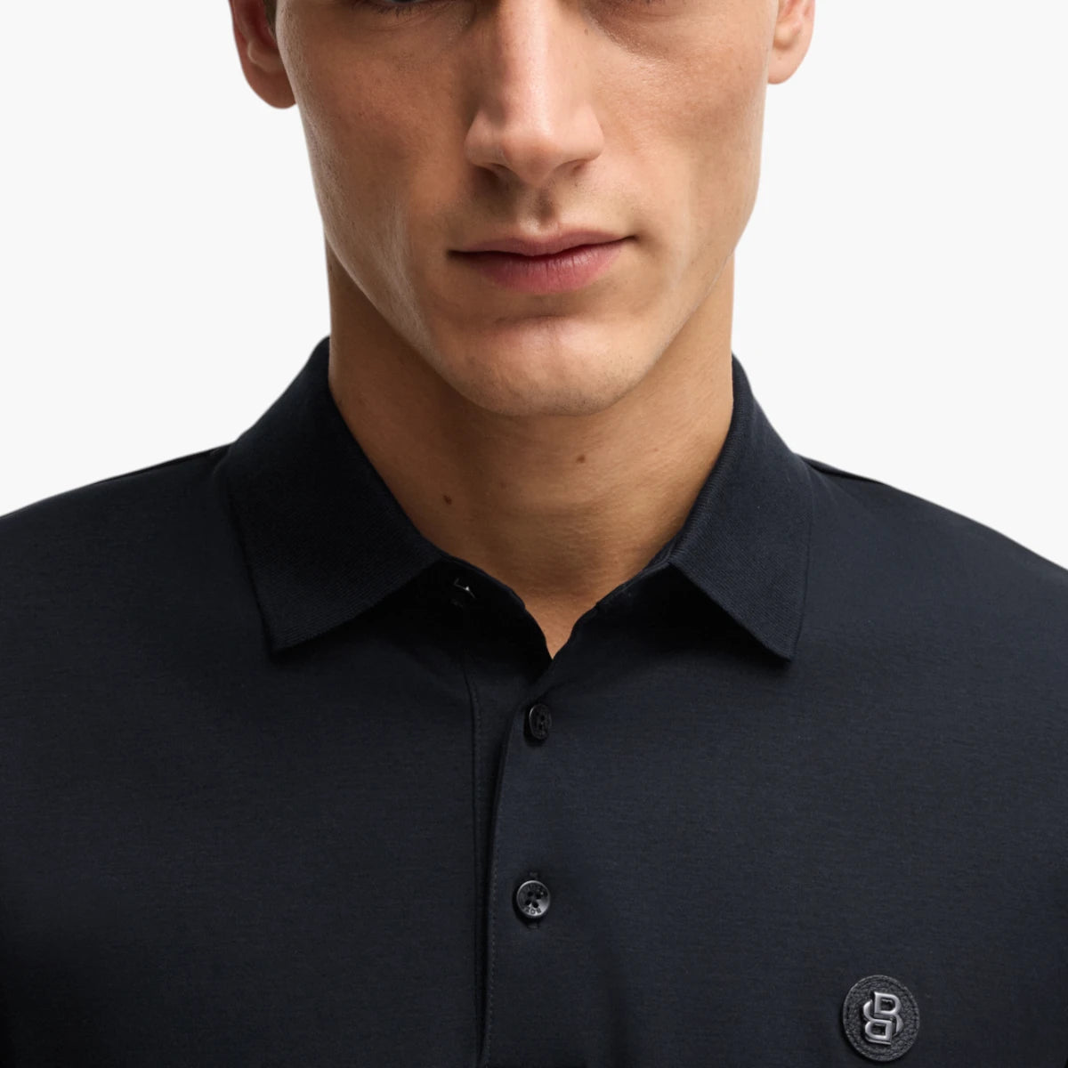 BOSS Black Mercerized-Cotton Polo Shirt With Double Monogram | LEVISONS