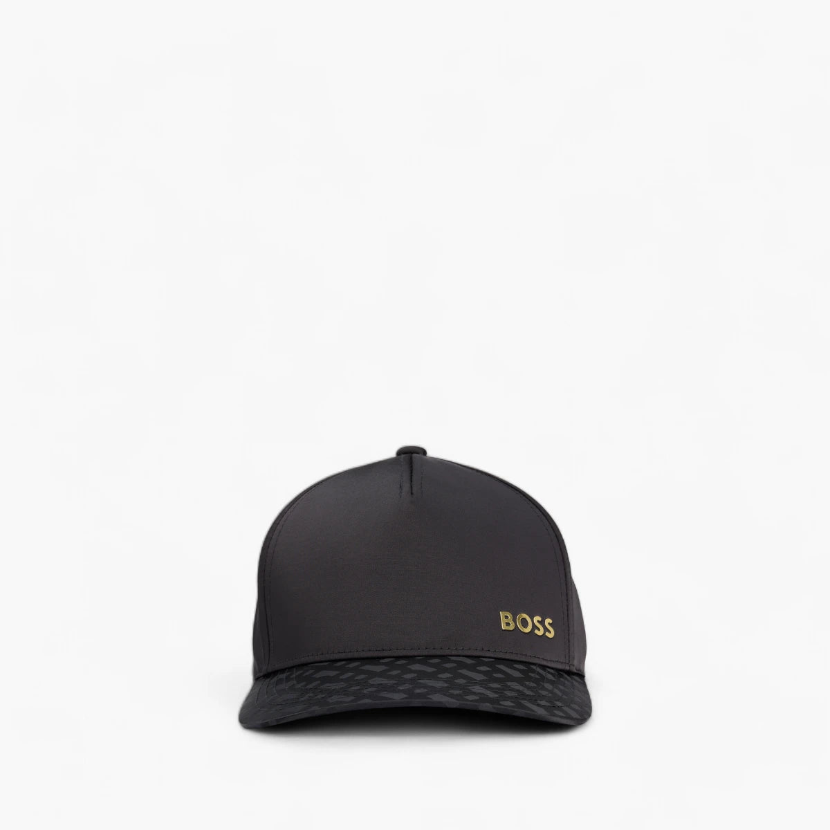 BOSS Black Satin Cap With Monogram-Jaquard Visor | LEVISONS