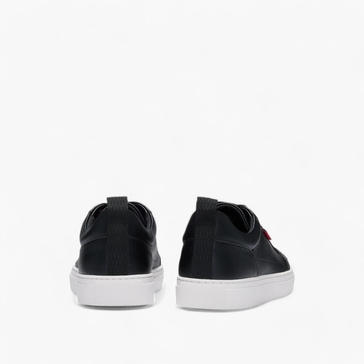 Hugo Red Cupsole Trainers In Faux Leather With Logo Flag | LEVISONS