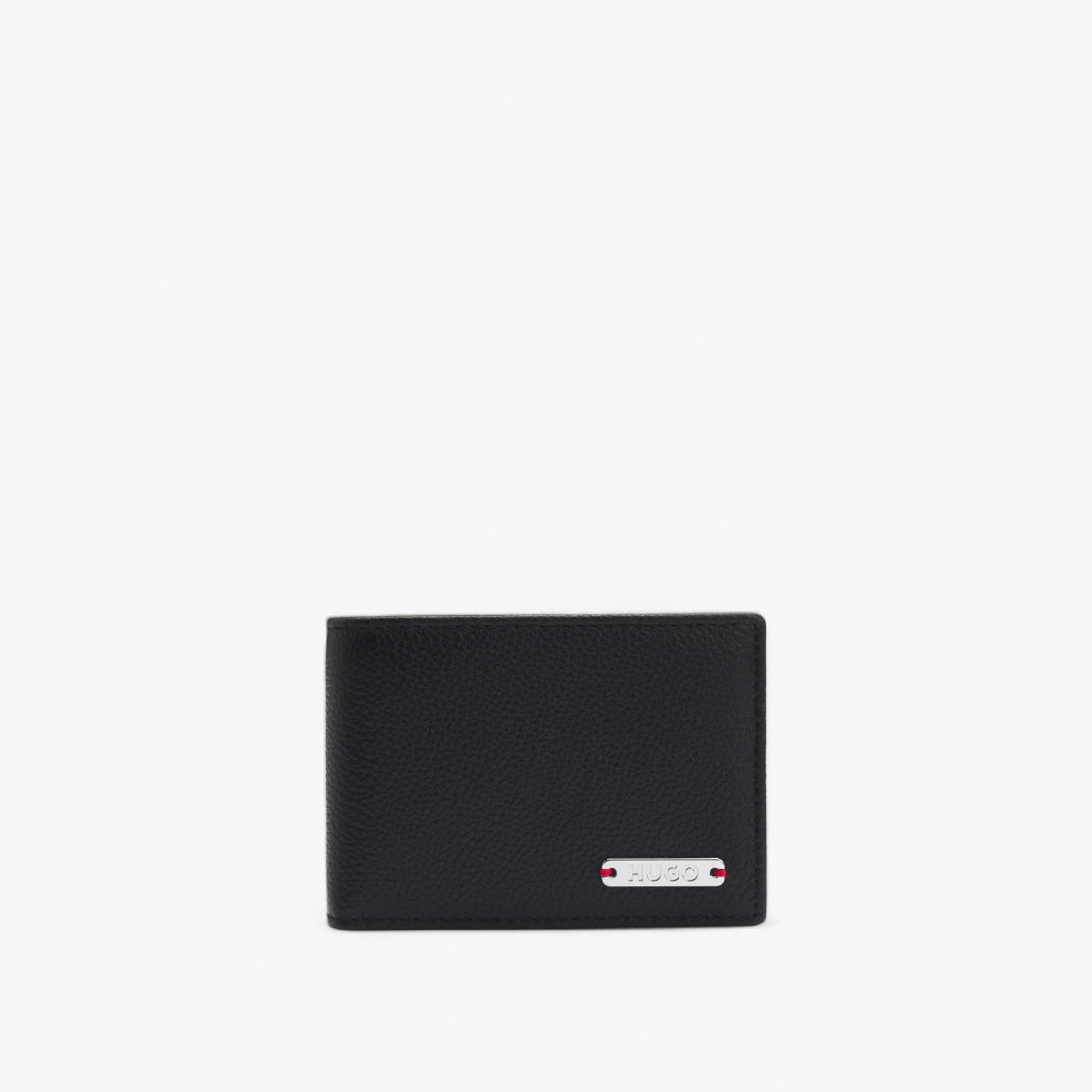 Hugo Red Grained-Leather Card Holder With Logo Plate | LEVISONS