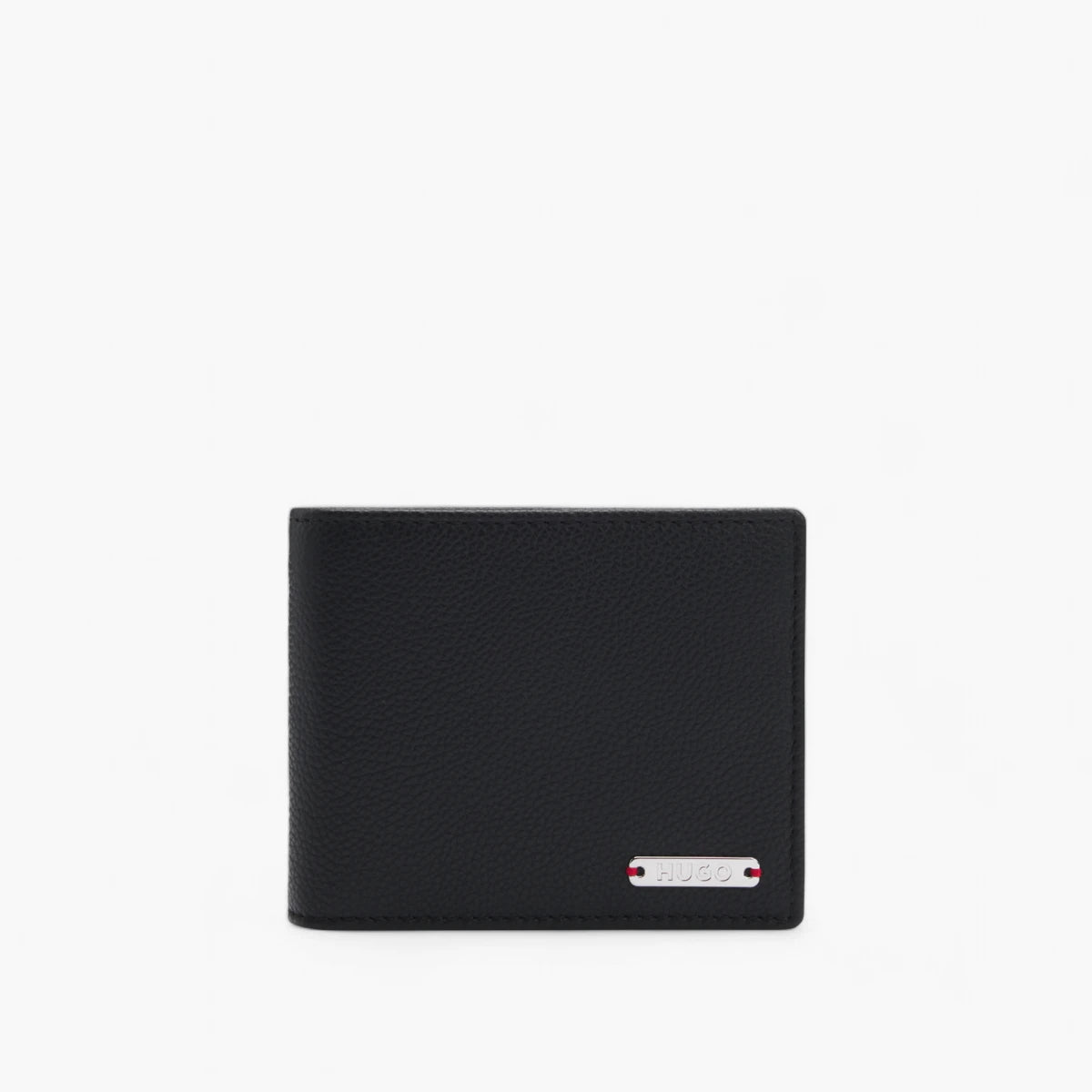 Hugo Red Grained-Leather Trifold Wallet With Logo Plate | LEVISONS