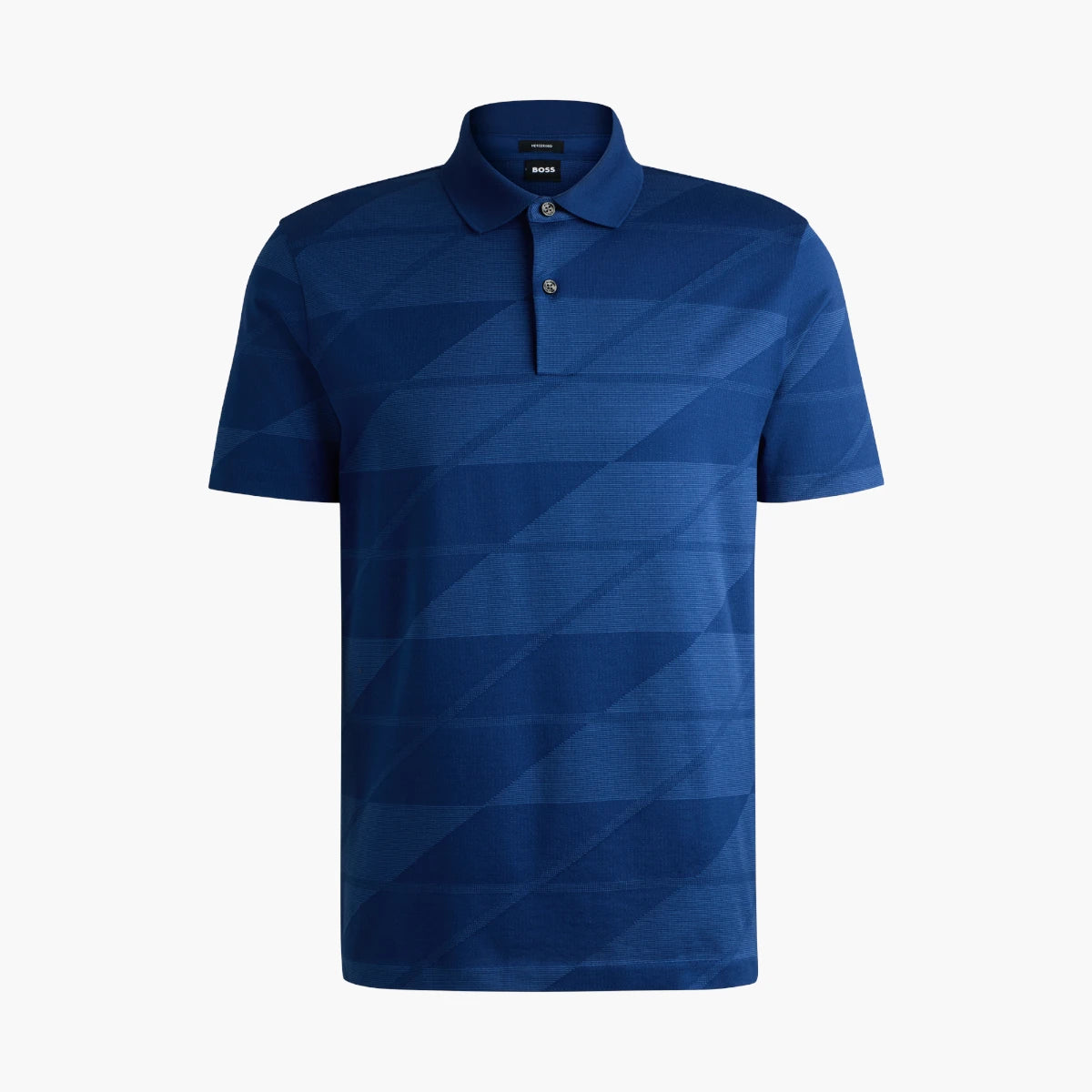 BOSS Black Mercerized-Cotton Polo Shirt With Jacquard Pattern | LEVISONS