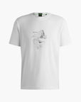 BOSS Green Stretch-Cotton T-Shirt With Printed And Embroidered Work | LEVISONS