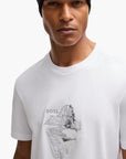 BOSS Green Stretch-Cotton T-Shirt With Printed And Embroidered Work | LEVISONS