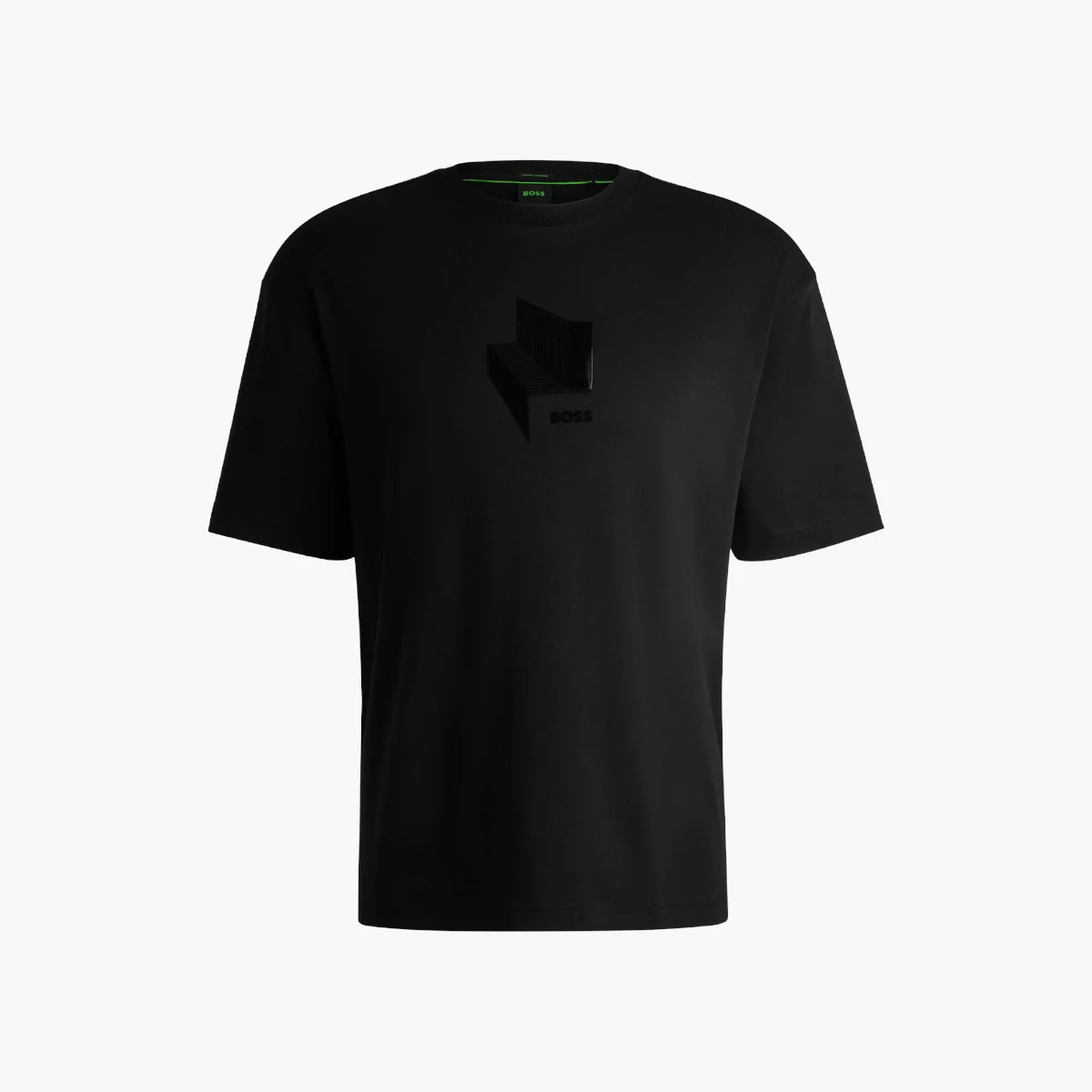 BOSS Green Relaxed-Fit T-Shirt In Interlock Cotton With Gloss Artwork | LEVISONS