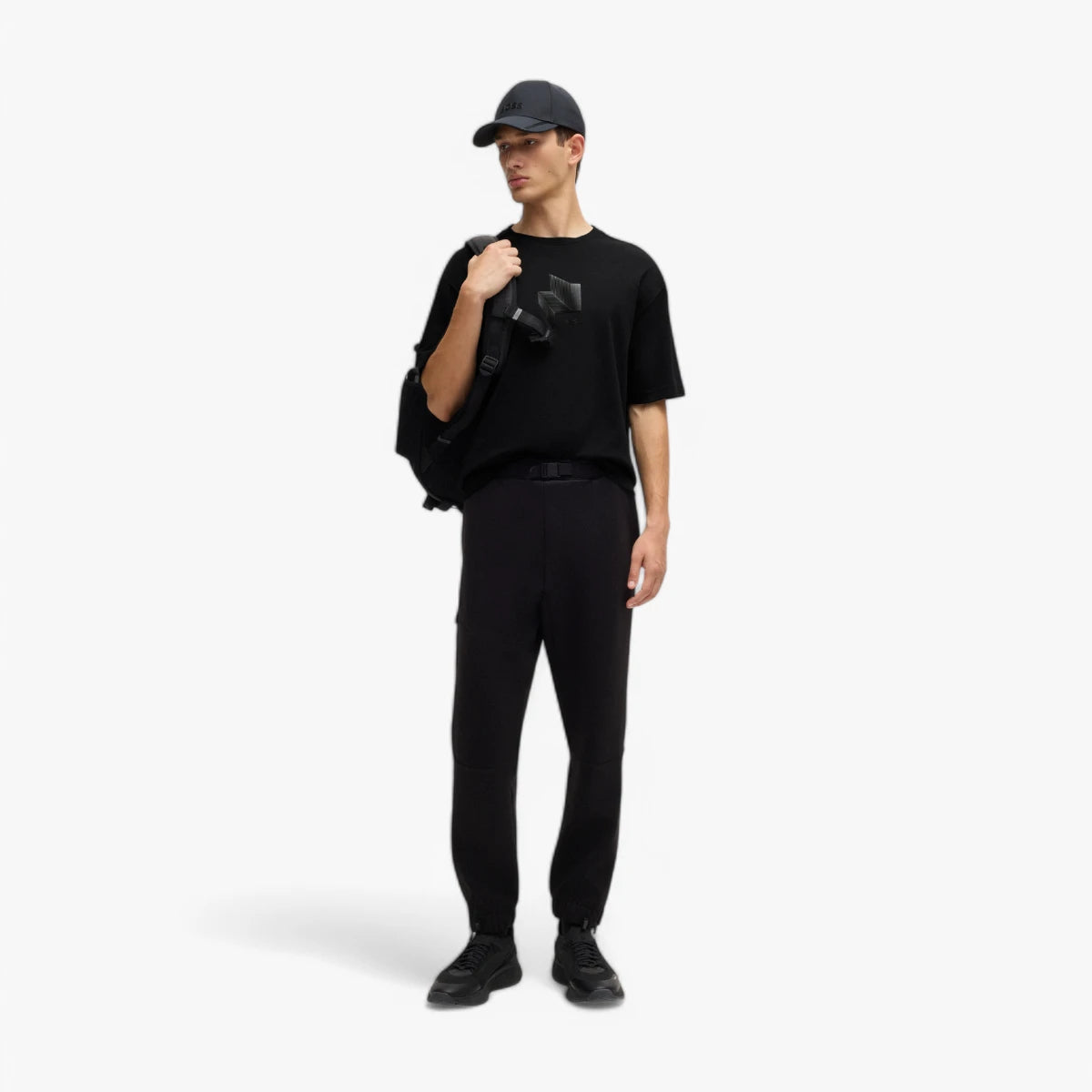 BOSS Green Relaxed-Fit T-Shirt In Interlock Cotton With Gloss Artwork | LEVISONS