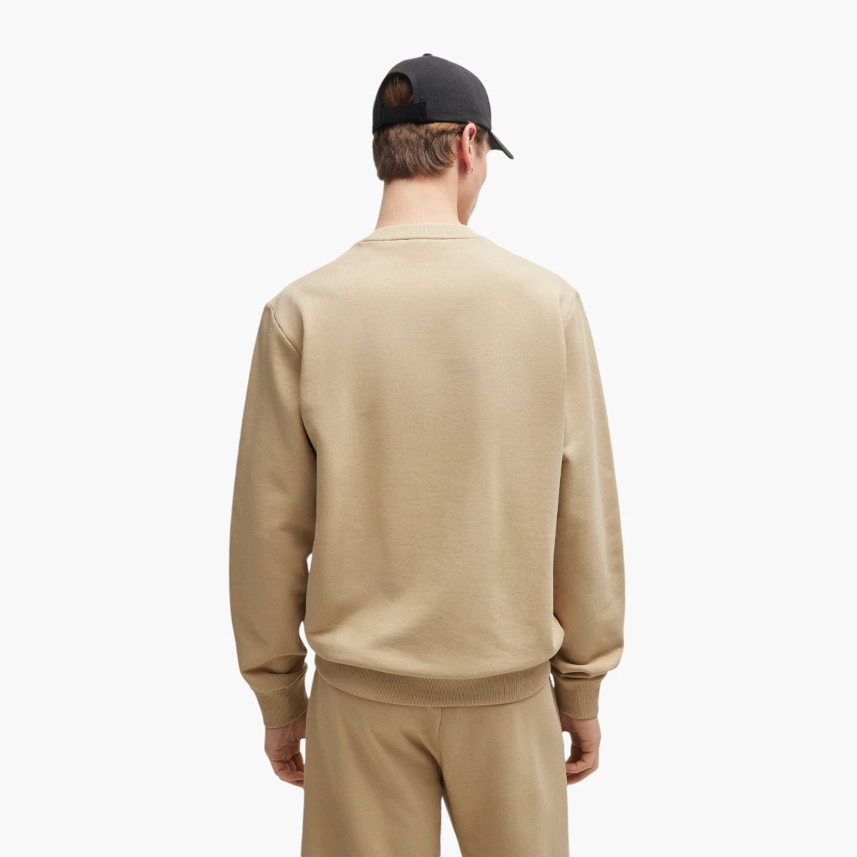Hugo Red Cotton-Terry Regular-Fit Sweatshirt With Logo Trim | LEVISONS