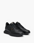 BOSS Black Waterproof Gore-Tex Trainer In Polished Leather | LEVISONS
