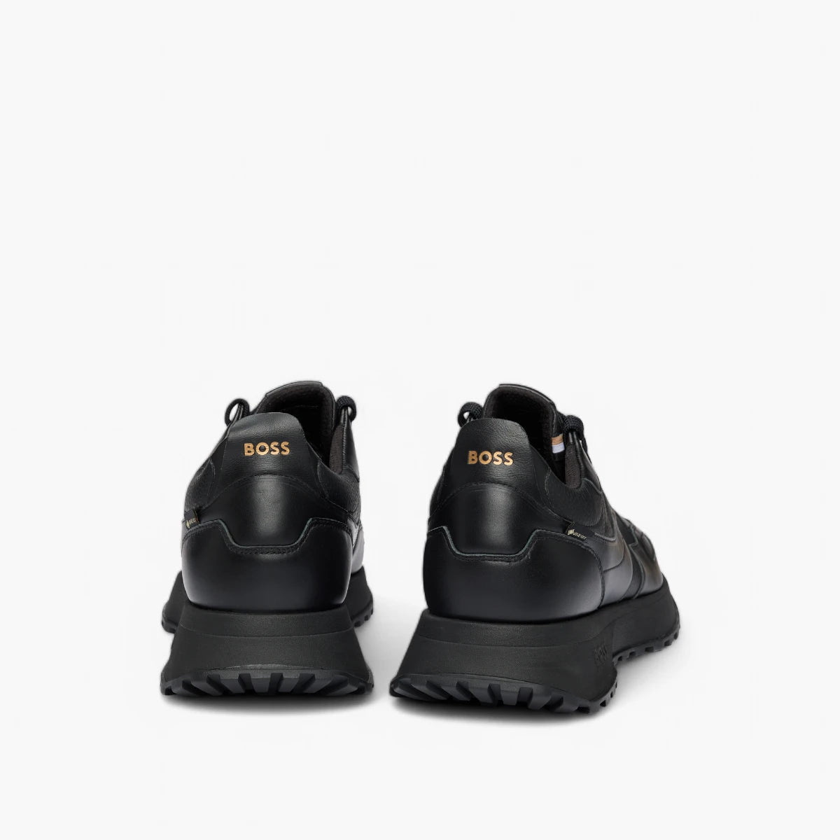 BOSS Black Waterproof Gore-Tex Trainer In Polished Leather | LEVISONS