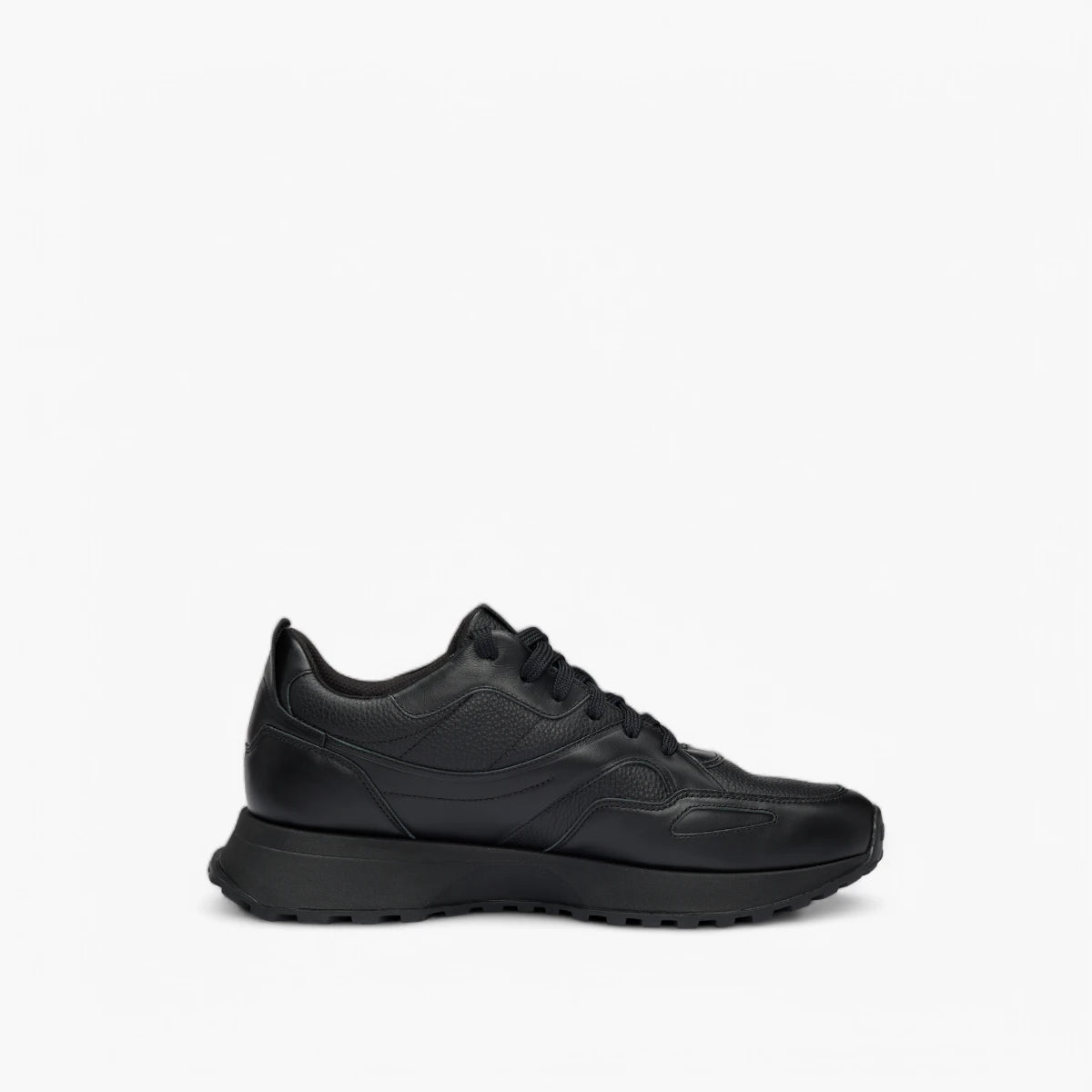 BOSS Black Waterproof Gore-Tex Trainer In Polished Leather | LEVISONS