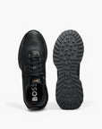 BOSS Black Waterproof Gore-Tex Trainer In Polished Leather | LEVISONS