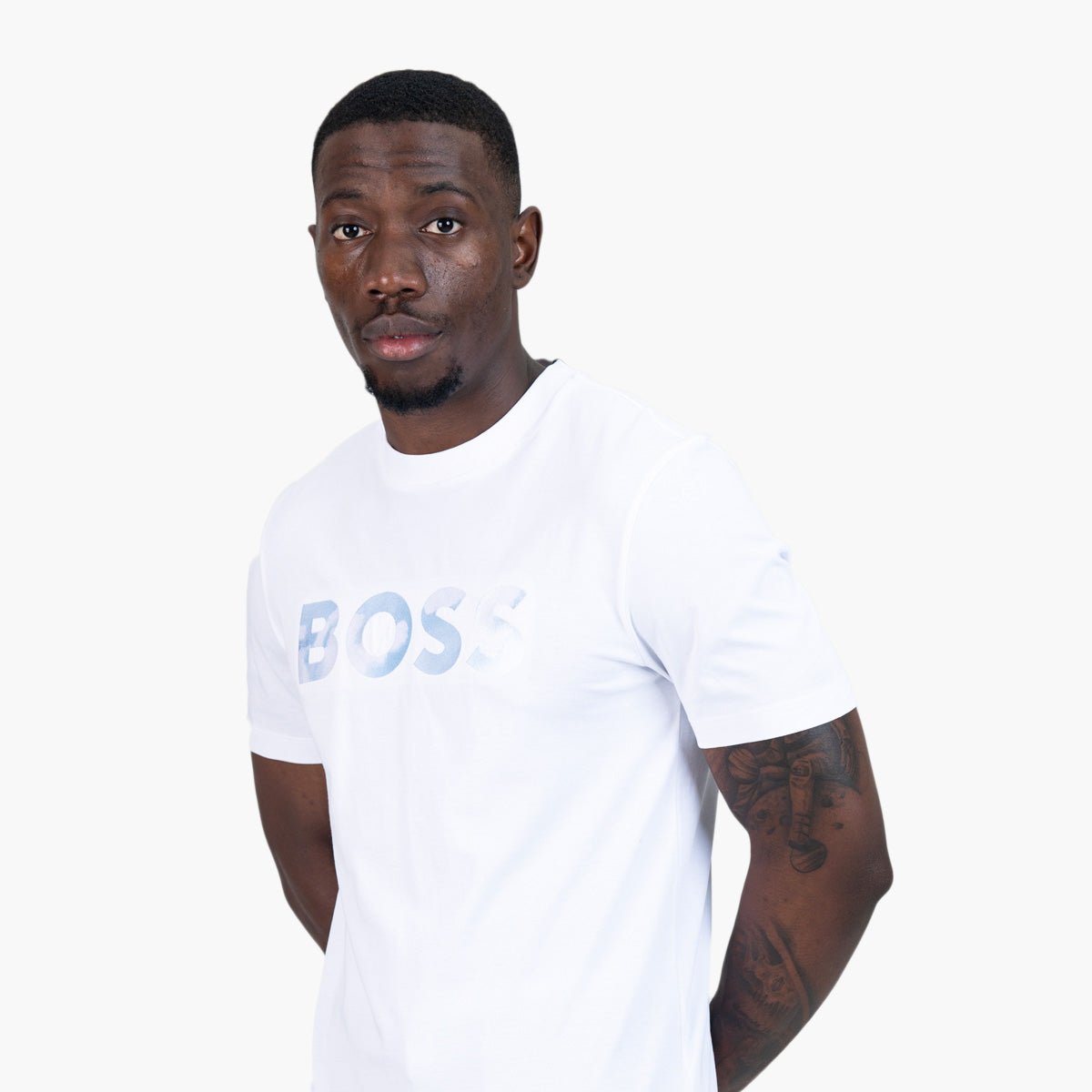 BOSS Black Cotton-Jersey Regular-Fit T-Shirt With Script Logo | LEVISONS
