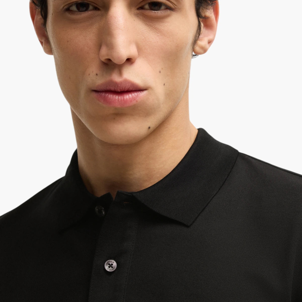 BOSS Black Mercerized-Cotton Regular-Fit Polo Shirt With Stripe Trims | LEVISONS