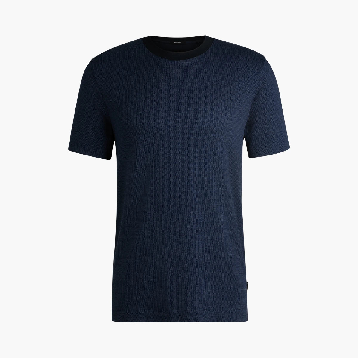 BOSS Black Mercerized-Cotton T-Shirt With Mirco Pattern | LEVISONS