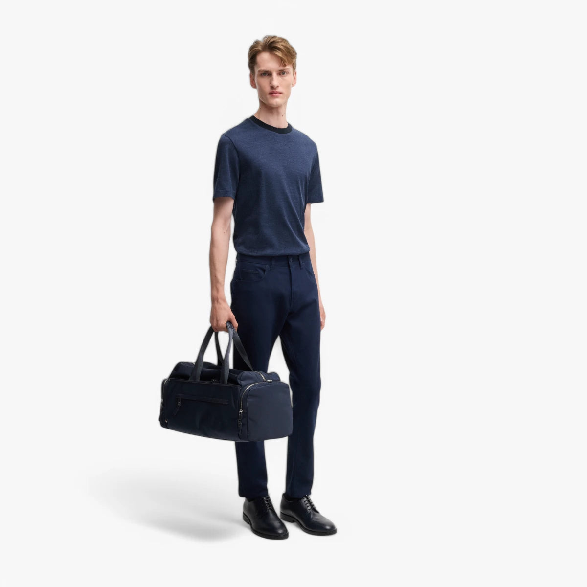 BOSS Black Mercerized-Cotton T-Shirt With Mirco Pattern | LEVISONS