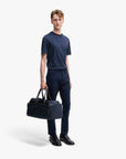 BOSS Black Mercerized-Cotton T-Shirt With Mirco Pattern | LEVISONS