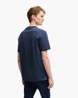 BOSS Black Mercerized-Cotton T-Shirt With Mirco Pattern | LEVISONS