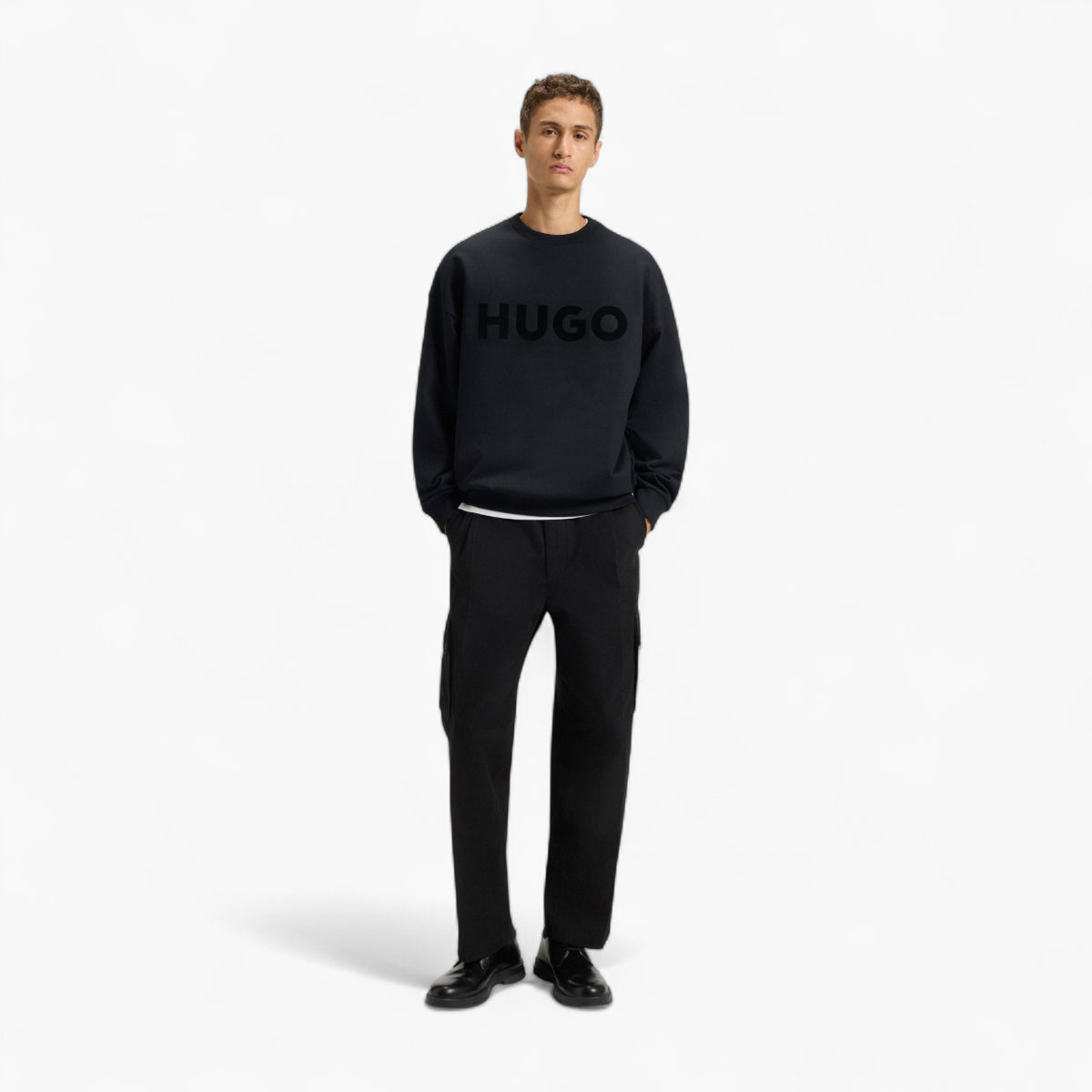Hugo Red Oversized Reflective Logo Terry Sweatshirt | LEVISONS