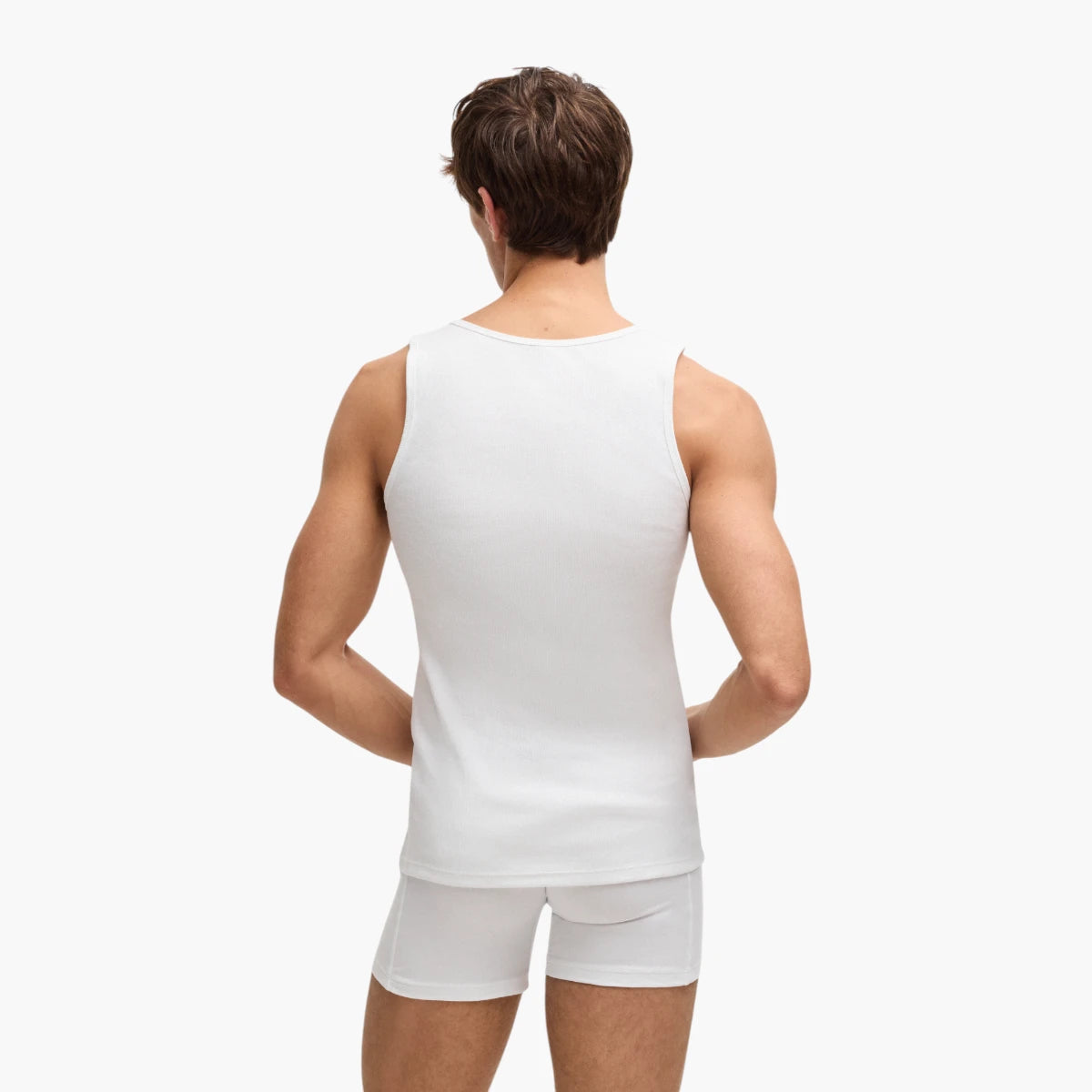 BOSS Black Three-Pack Of Cotton Tank Tops With Embroidered Logos | LEVISONS