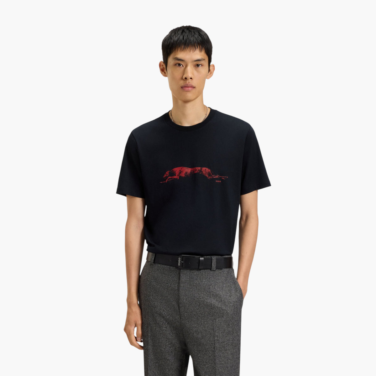 Hugo Red Dog-Artwork T-Shirt In Cotton Jersey | LEVISONS