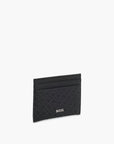 BOSS Black Silver Logo Monogram Card Holder | LEVISONS