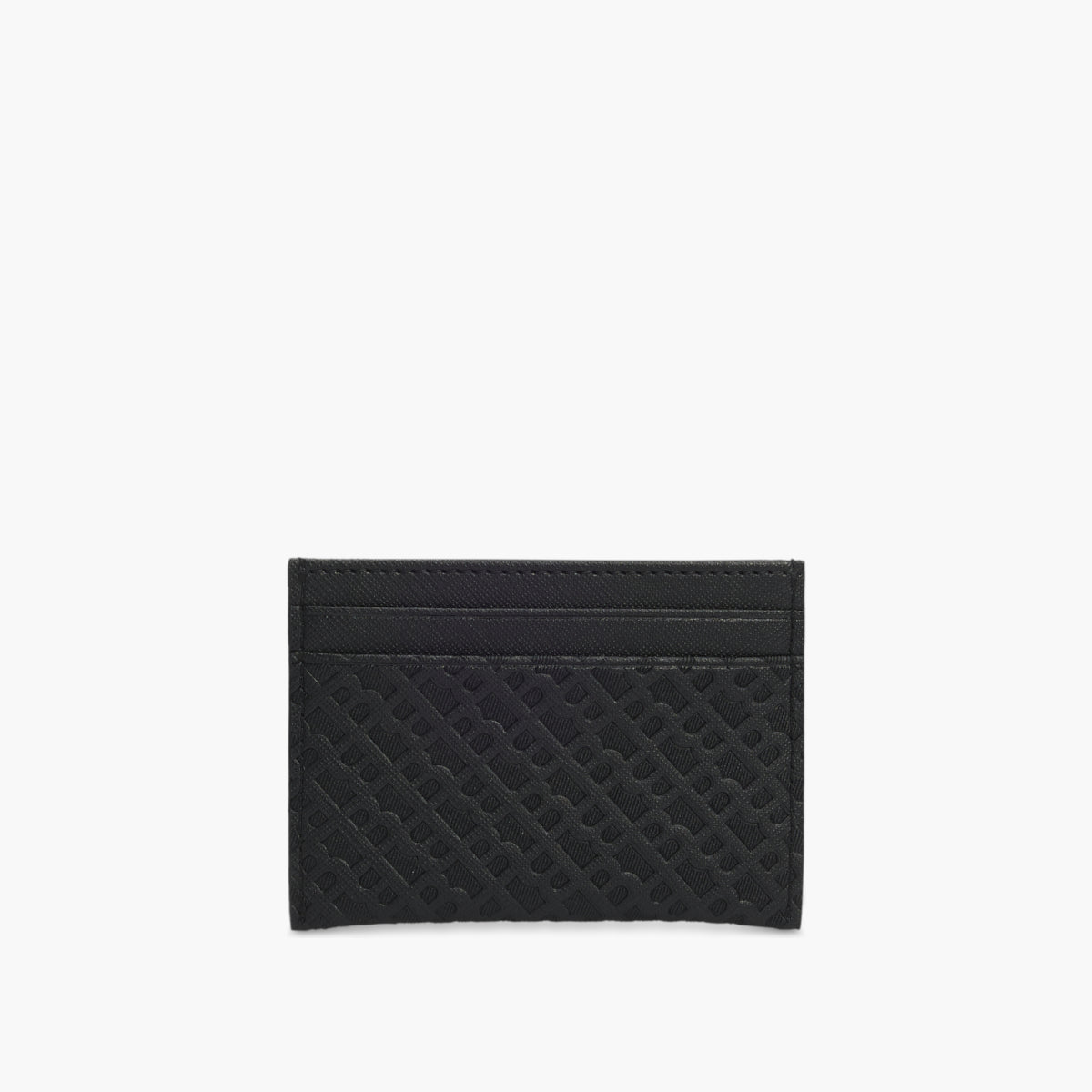 BOSS Black Silver Logo Monogram Card Holder | LEVISONS