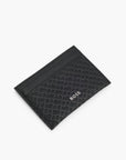 BOSS Black Silver Logo Monogram Card Holder | LEVISONS
