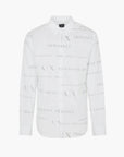 Armani Exchange Regular Fit Organic Cotton Poplin All Over Logo Shirt | LEVISONS