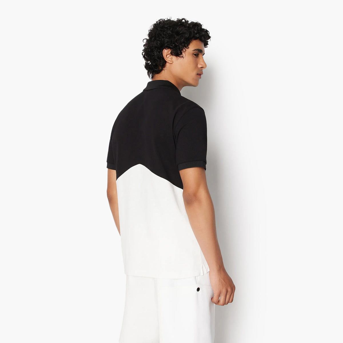 Armani Exchange Regular Fit Cotton Piqué Colour Block Polo Shirt | LEVISONS