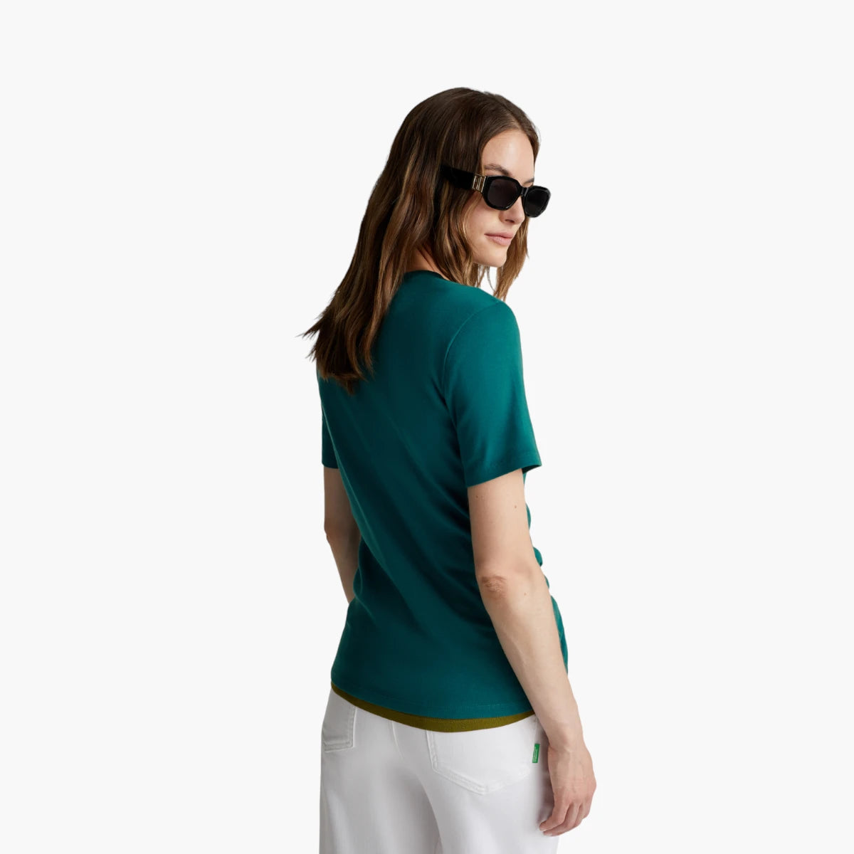 United Colors Of Benetton Woman T-Shirt In 100% Cotton With Glitter Print Logo | LEVISONS