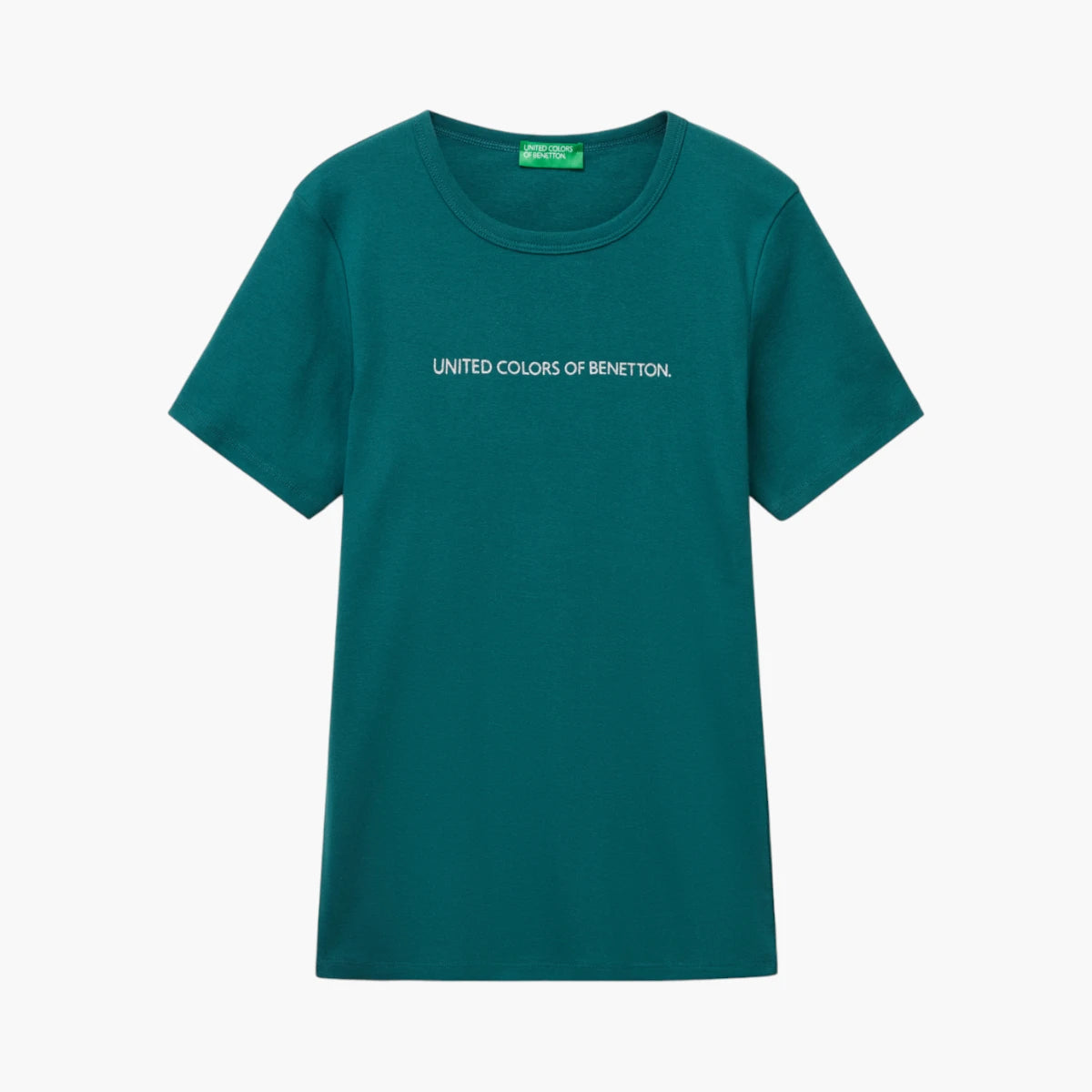 United Colors Of Benetton Woman T-Shirt In 100% Cotton With Glitter Print Logo | LEVISONS