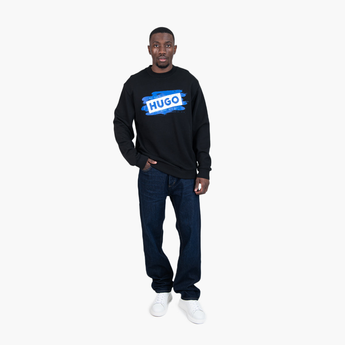 Hugo Blue Regular-Fit Logo Sweatshirt | LEVISONS