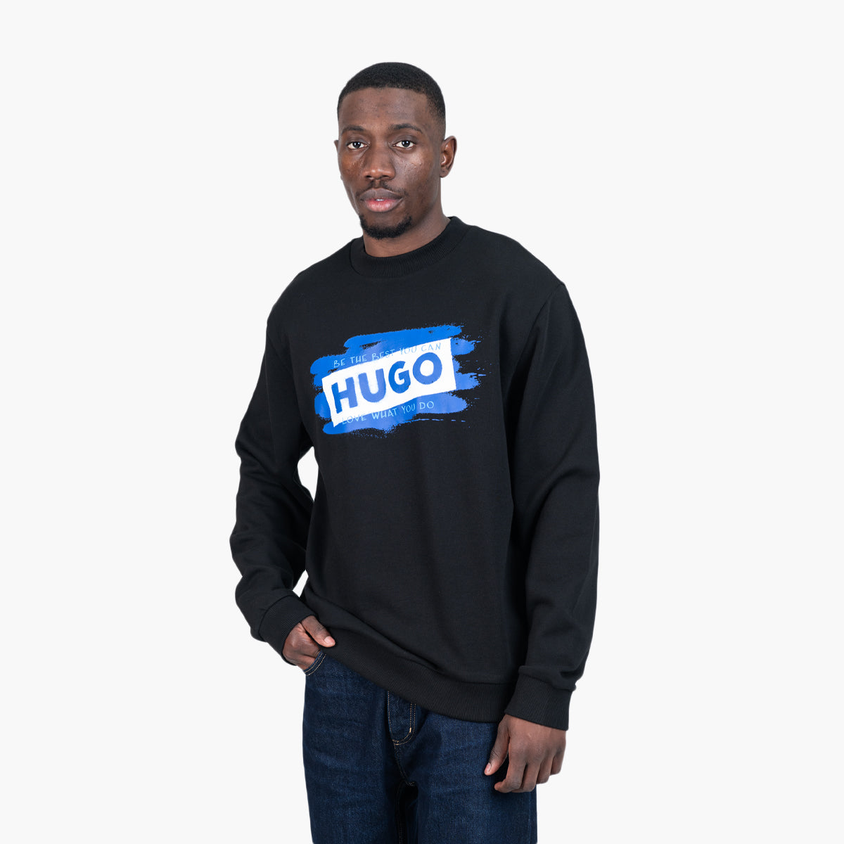 Hugo Blue Regular-Fit Logo Sweatshirt | LEVISONS