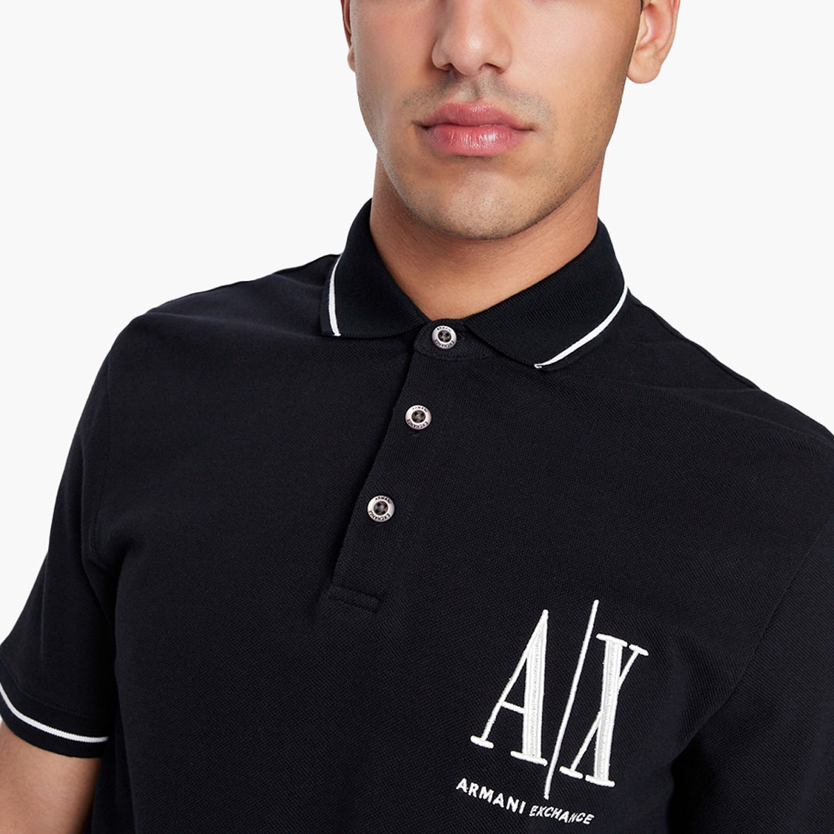 Armani Exchange Regular Fit Icon Logo Cotton Piqué Polo Shirt | LEVISONS