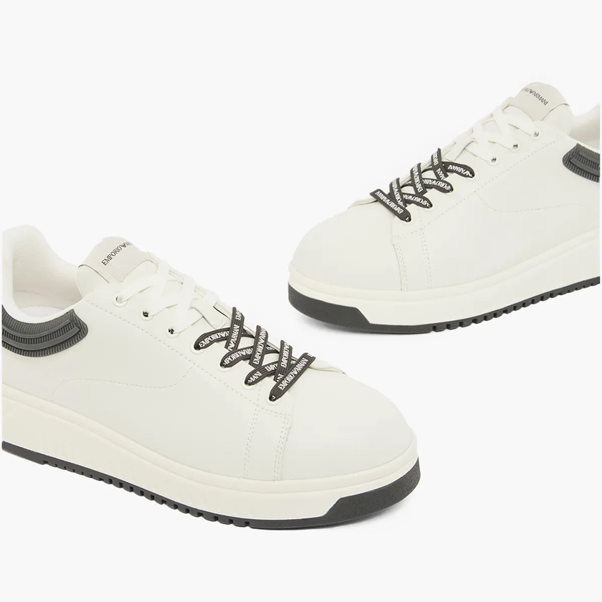 Emporio Armani Leather Icon Sneakers | LEVISONS