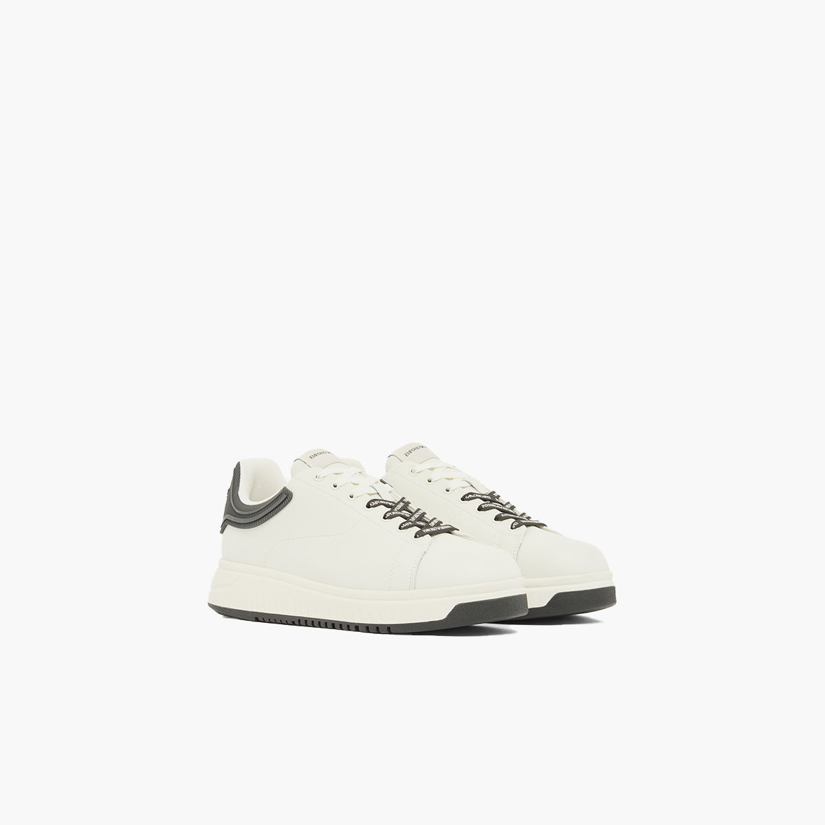 Emporio Armani Leather Icon Sneakers | LEVISONS