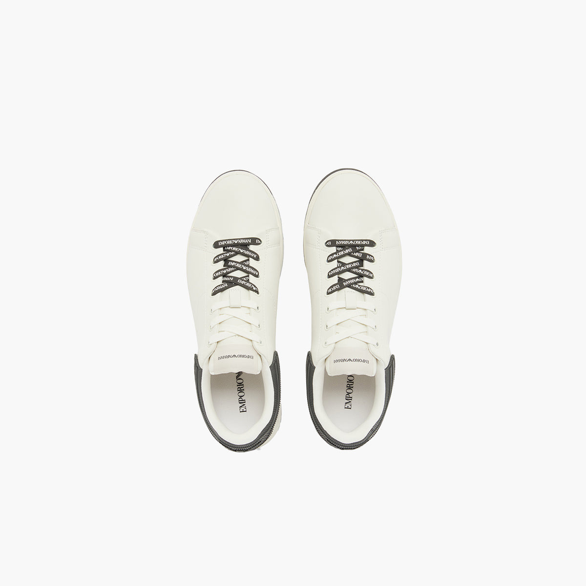 Emporio Armani Leather Icon Sneakers | LEVISONS