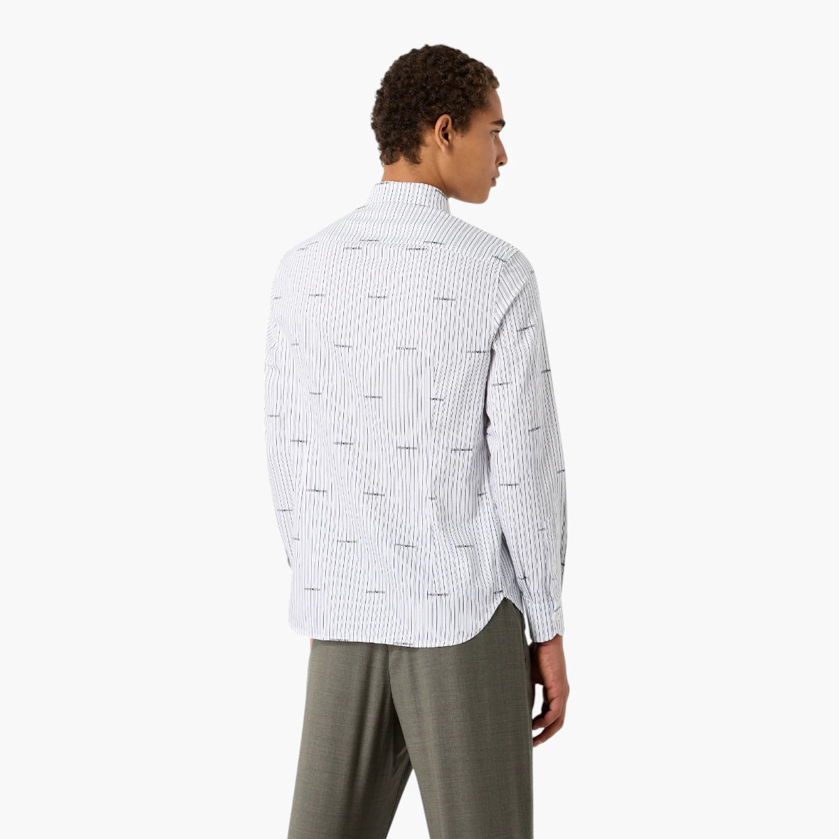 Emporio Armani All Over Logo Cotton Shirt | LEVISONS