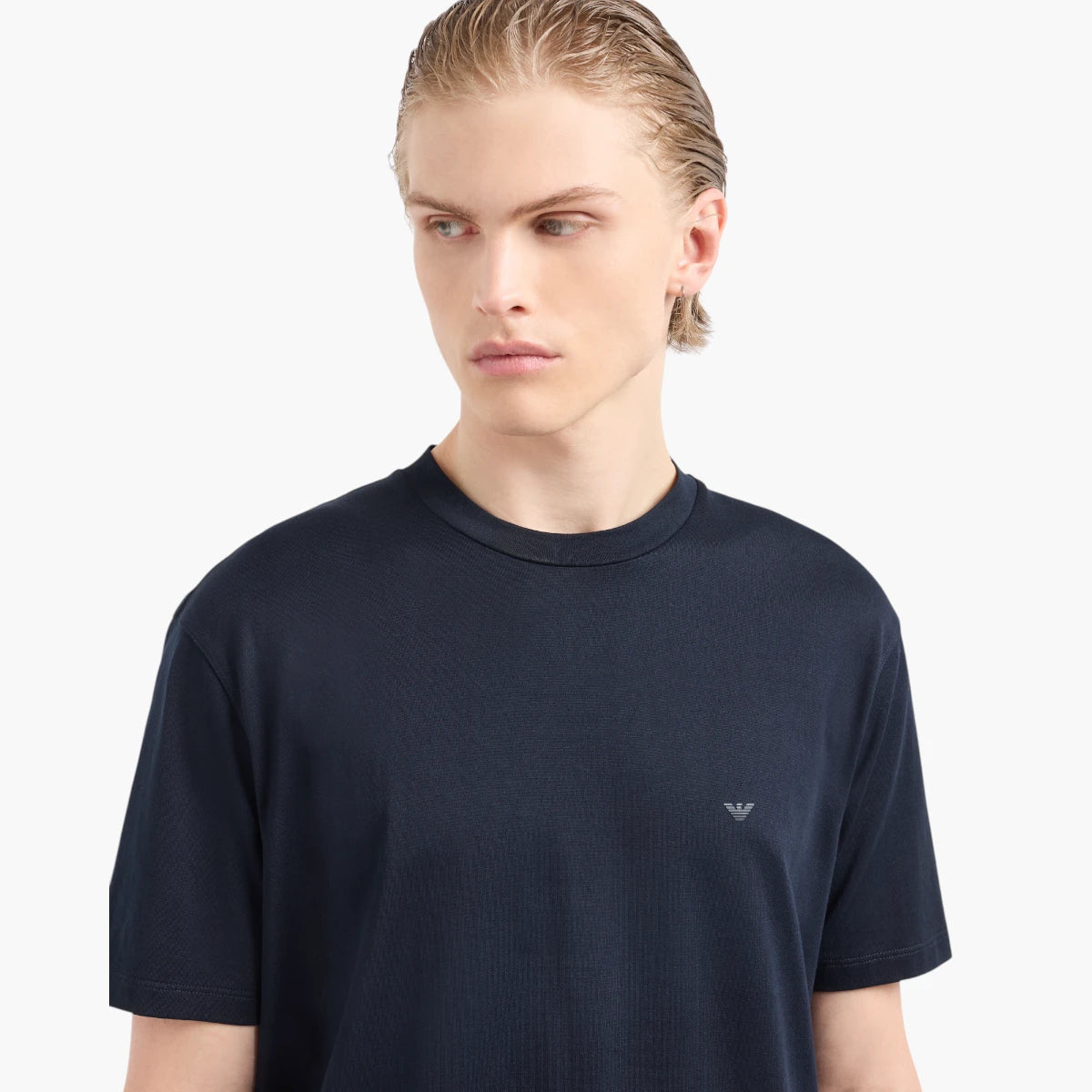 Emporio Armani Regular Fit Asv Travel Essentials Cotton Crewneck T-Shirt | LEVISONS