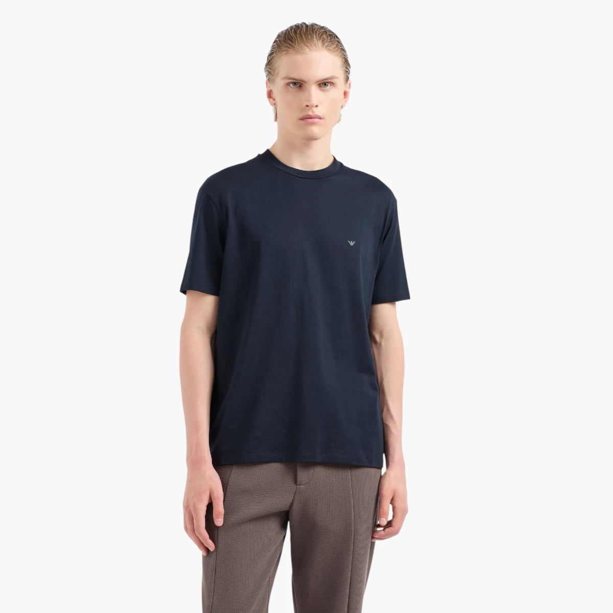 Emporio Armani Regular Fit Asv Travel Essentials Cotton Crewneck T-Shirt | LEVISONS