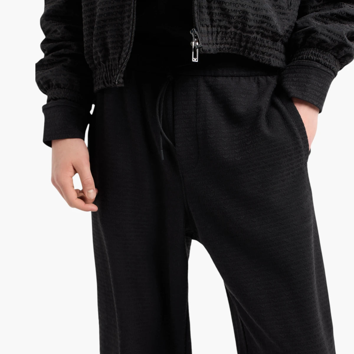 Emporio Armani Regular Fit Asv Joggers With All-Over Jacquard Branding | LEVISONS