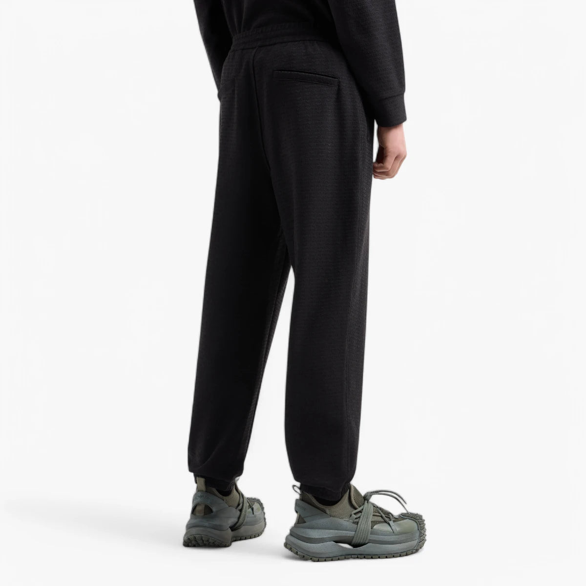 Emporio Armani Regular Fit Asv Joggers With All-Over Jacquard Branding | LEVISONS