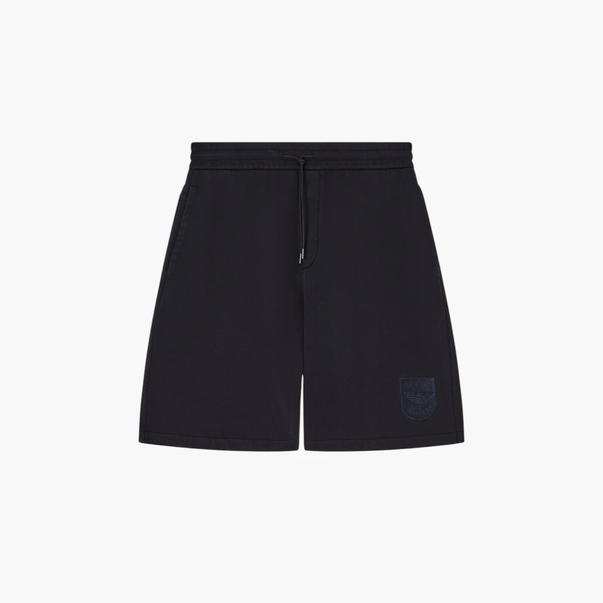 Emporio Armani Cotton Shorts With Embroidered Shield Logo | LEVISONS